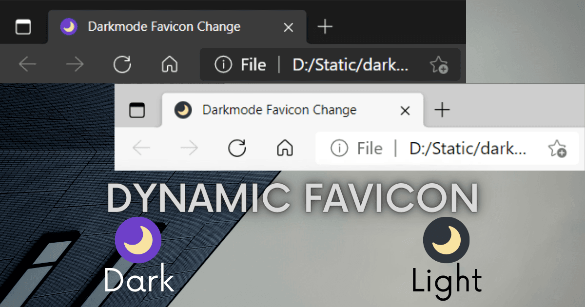 🌓 How to change the favicon according to system dark mode!