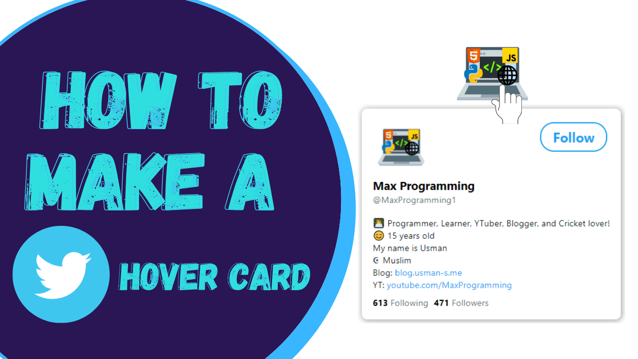 🎨 How to create Twitter Profile Hover Card using HTML and CSS